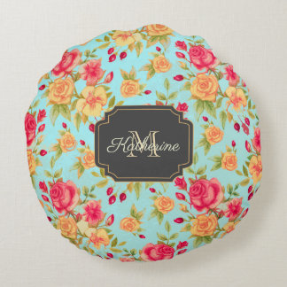 Coussins Ronds Motif rose