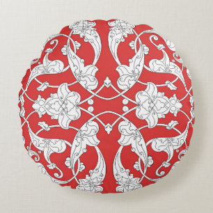 Coussins Ronds Motif sans couture avec jeu de style turc traditio