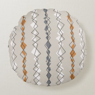 Coussins Ronds Motif sans couture avec rayures colorées