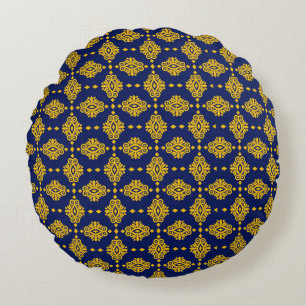 Coussins Ronds Motif sans couture Avec Style Géométrique Abstrait