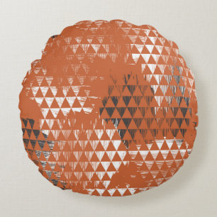 Coussins Ronds Motif sans couture avec triangles