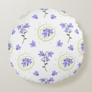 Coussins Ronds Motif sans couture Bellflower