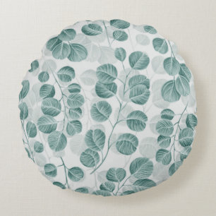 Coussins Ronds Motif sans couture botanique avec graphique vintag