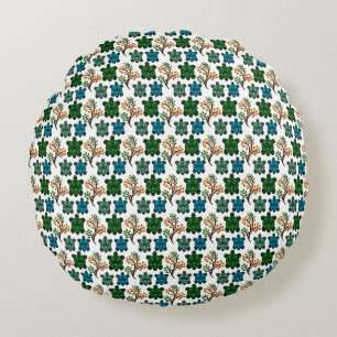 Coussins Ronds Motif sans couture de tortue mignonne Répétition