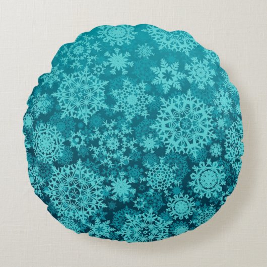 Coussins Ronds Motif Snowflake (Devant)