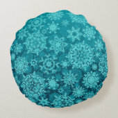 Coussins Ronds Motif Snowflake (Dos)