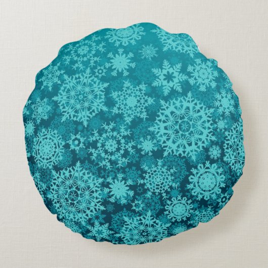 Coussins Ronds Motif Snowflake (Dos)