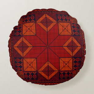 Coussins Ronds Motif traditionnel Palestine broderie tatreez