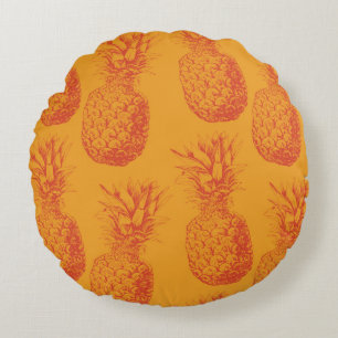 Coussins Ronds Motif transparent avec ananas