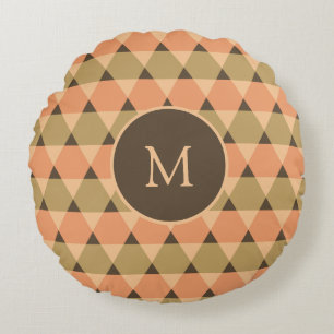 Coussins Ronds Motif Triangles