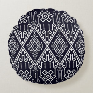 Coussins Ronds Motif tribal homogène ethnique