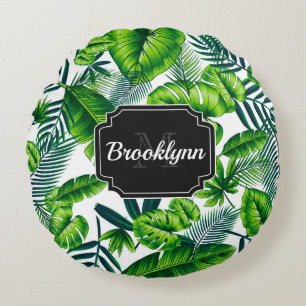 Coussins Ronds Motif tropical