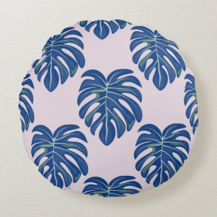 Coussins Ronds Motif Tropical sans faille avec feuilles. Belle t