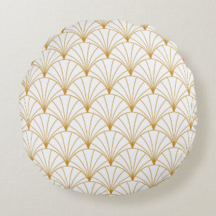 Coussins Ronds Motif vintage Art Déco sans couture. Décor géométr