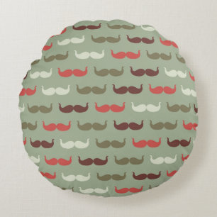 Coussins Ronds Motif vintage avec la moustache