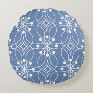 Coussins Ronds Motif Vintage géométrique Lignes ondulées