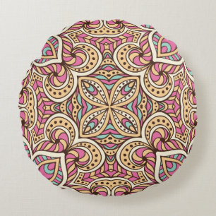 Coussins Ronds Motif vintage sans couture. Elément décoratif vi