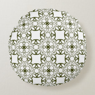 Coussins Ronds motif vintage sans couture ornementale. abstrait,