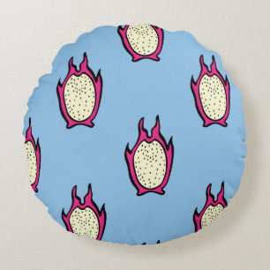 Coussins Ronds Motif vintage sans soudure avec dragon tiré à la