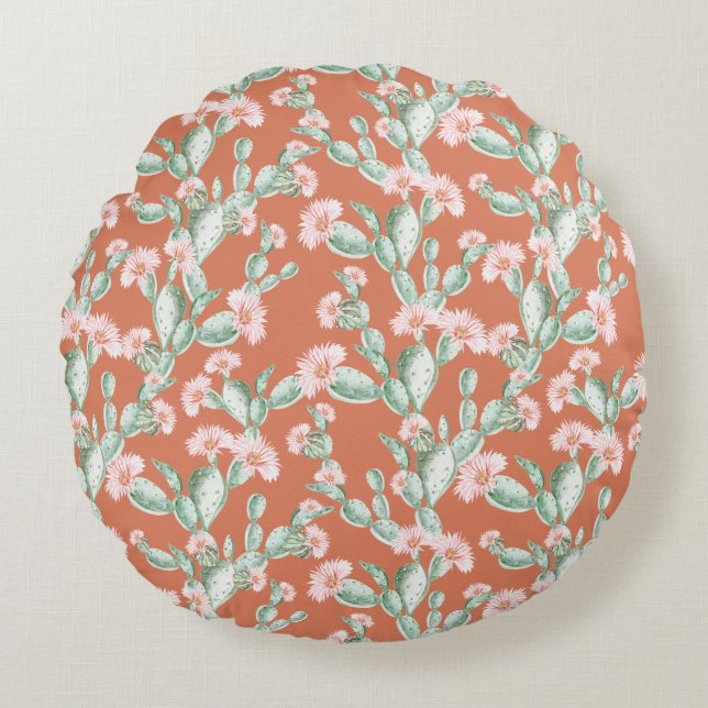 Coussins Ronds Motif Wild Cactus (Devant)