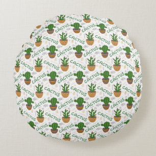 Coussins Ronds Motif Wild Cactus