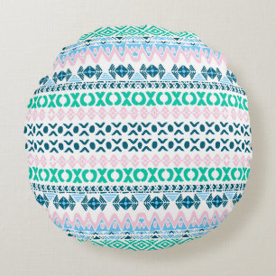Coussins Ronds Motifs d'art pastel mignons