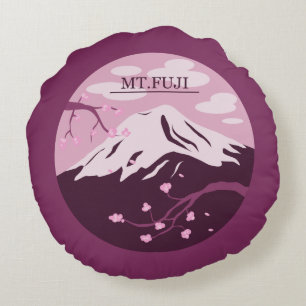 Coussins Ronds Mt. Fuji (rose)