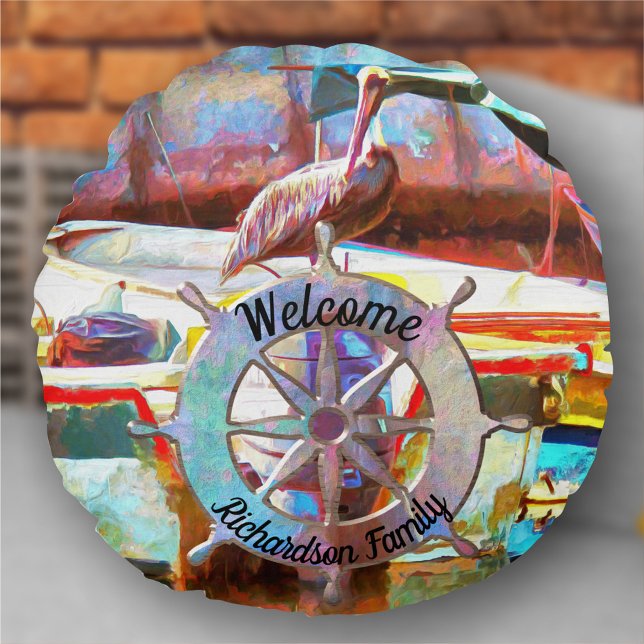 Coussins Ronds Muelle Los Peines Pelican 0463 (Créateur téléchargé)