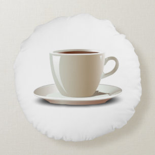 Coussins Ronds Mug à café Cappuccino