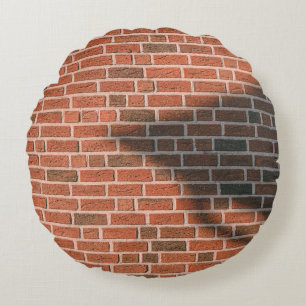 Coussins Ronds Mur Brown en brique