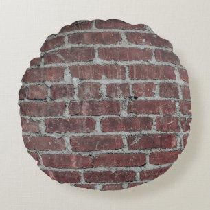 Coussins Ronds mur de béton Brown