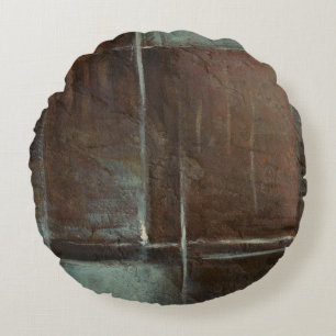 Coussins Ronds Mur de briques rouge et gris