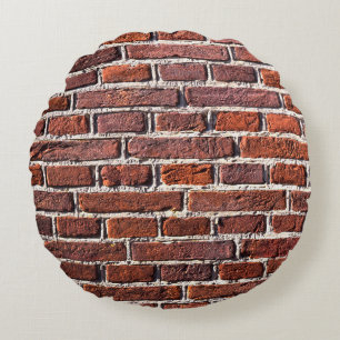 Coussins Ronds Mur rouge brique pierre brique maçonnerie