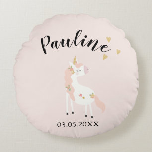 Coussins Ronds Naissance personnalisable
