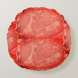 Coussins Ronds Namibie Afrique Rock Art Peinture