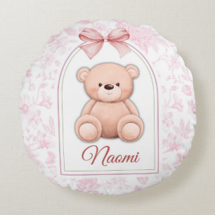 Coussins Ronds Naomi Conception personnalisée d'ours en peluche