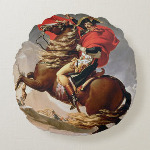 Coussins Ronds Napoléon croisant les Alpes, c.1800 (huile sur la