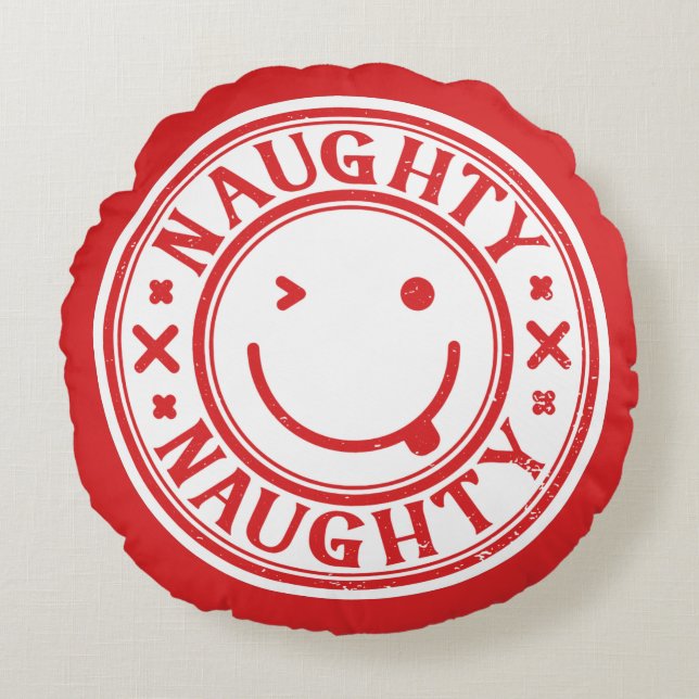 Coussins Ronds Naughty Funny Noël (Devant)