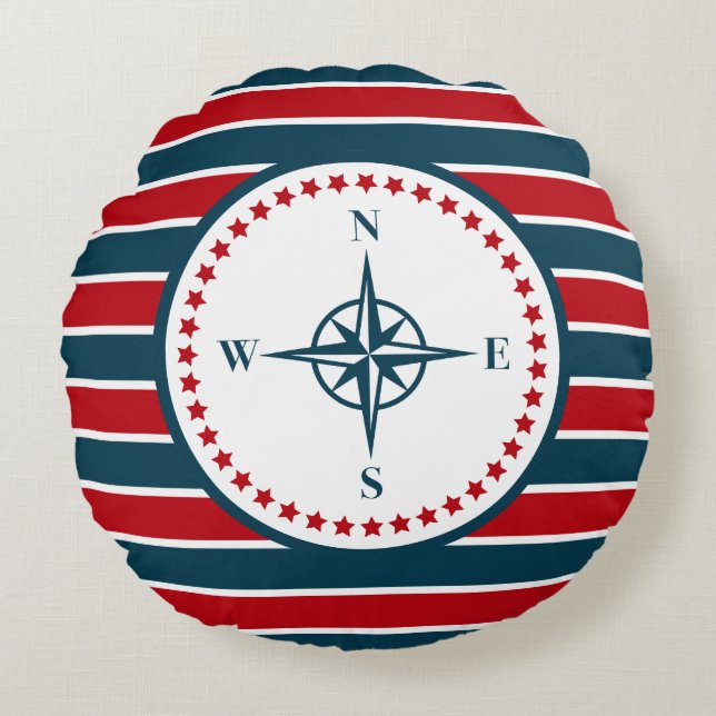 Coussins Ronds Nautical design (Devant)