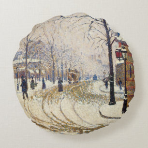 Coussins Ronds Neige, boulevard de Clichy, Paris de Paul Signac