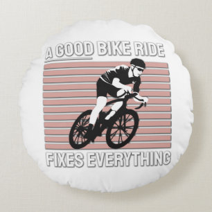 Coussins Ronds Nice Bike Rider Design - Un Bon Véhicule Fixes