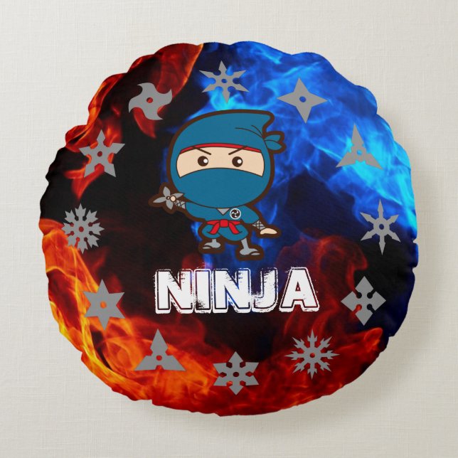Coussins Ronds Ninja Boy (Devant)