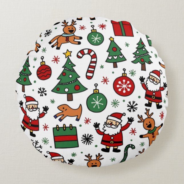 Coussins Ronds Noël (Devant)