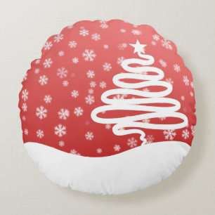 Coussins Ronds Noël blanc
