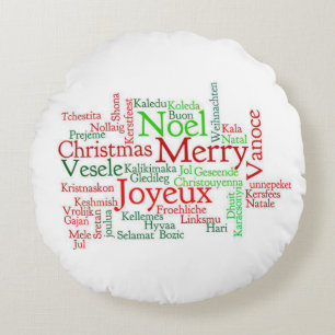 Coussins Ronds Noël Coussin, Joyeux Noël