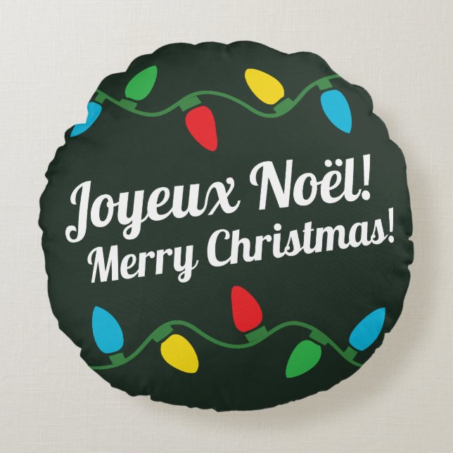Coussins Ronds Noël français (Devant)