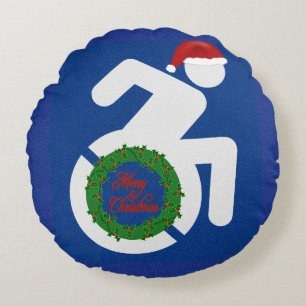 Coussins Ronds Noël Handicapé
