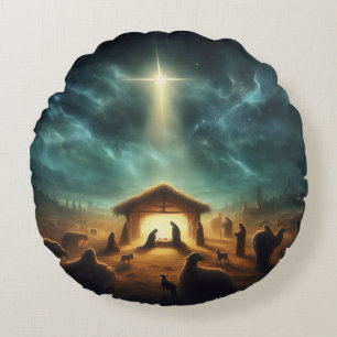 Coussins Ronds Noël/Nativité/Jésus