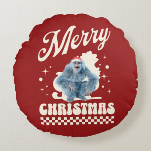 Coussins Ronds Noël Yéti drôle humour des Fêtes