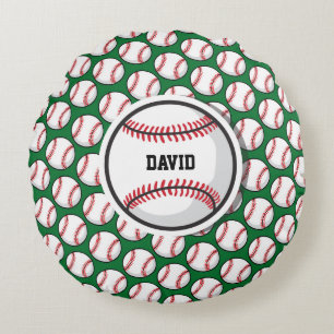 Coussins Ronds Nom de baseball Rond Sports Enfants Décor Amusant